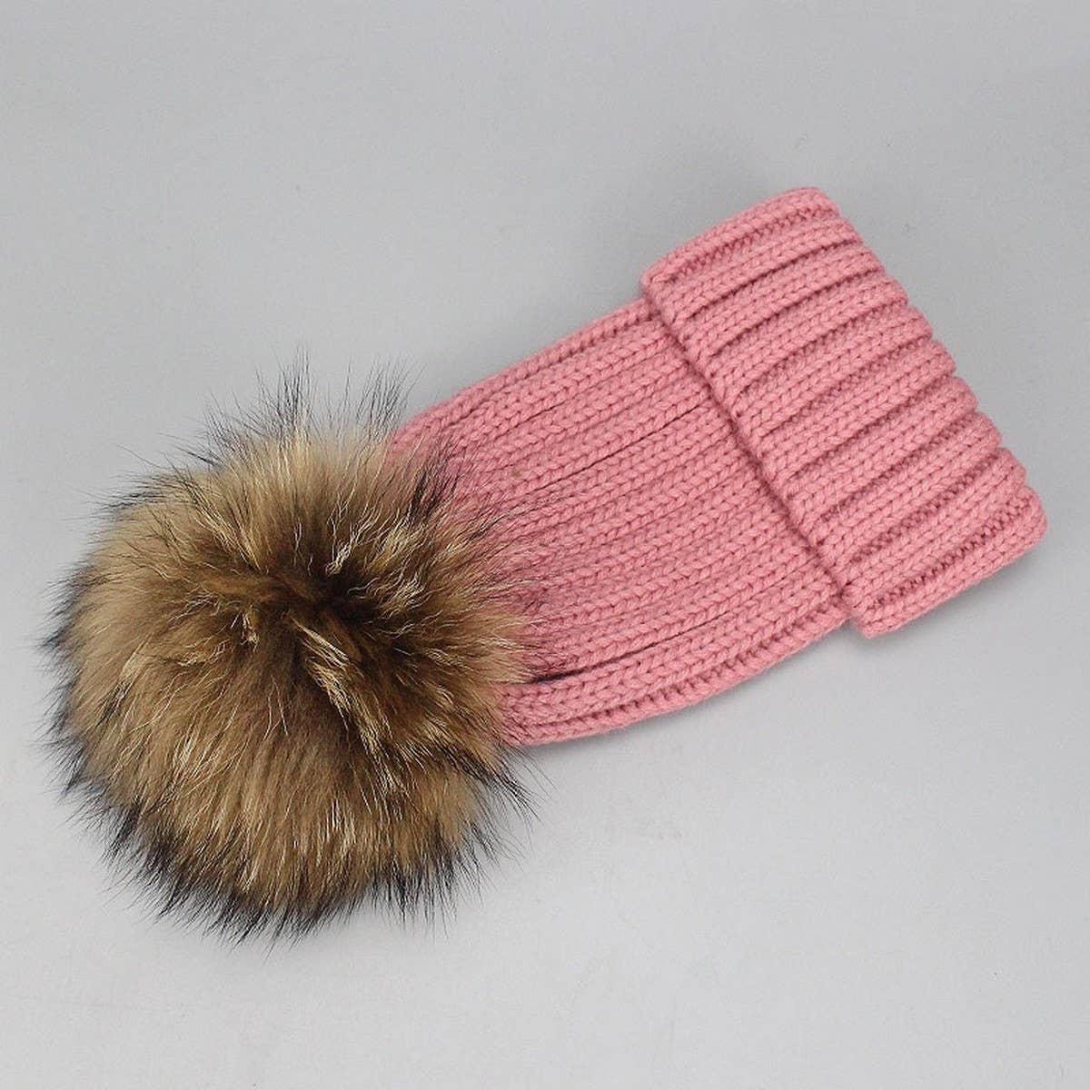 Unisex Knit Beanie Hat With Pom For Winter_Cwah05051