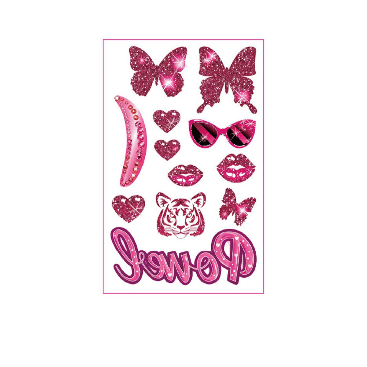 PINK COWGIRL TATTOOS CUTE BACHELORETTE STICKERS_CWMM8385