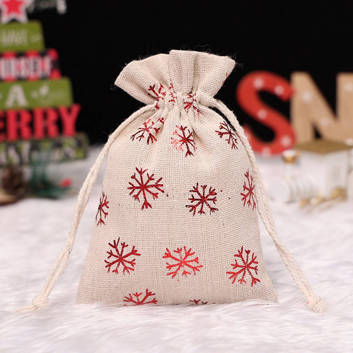 Cwmm1748_Christmas Goodie Bag Drawstring Gift Bag