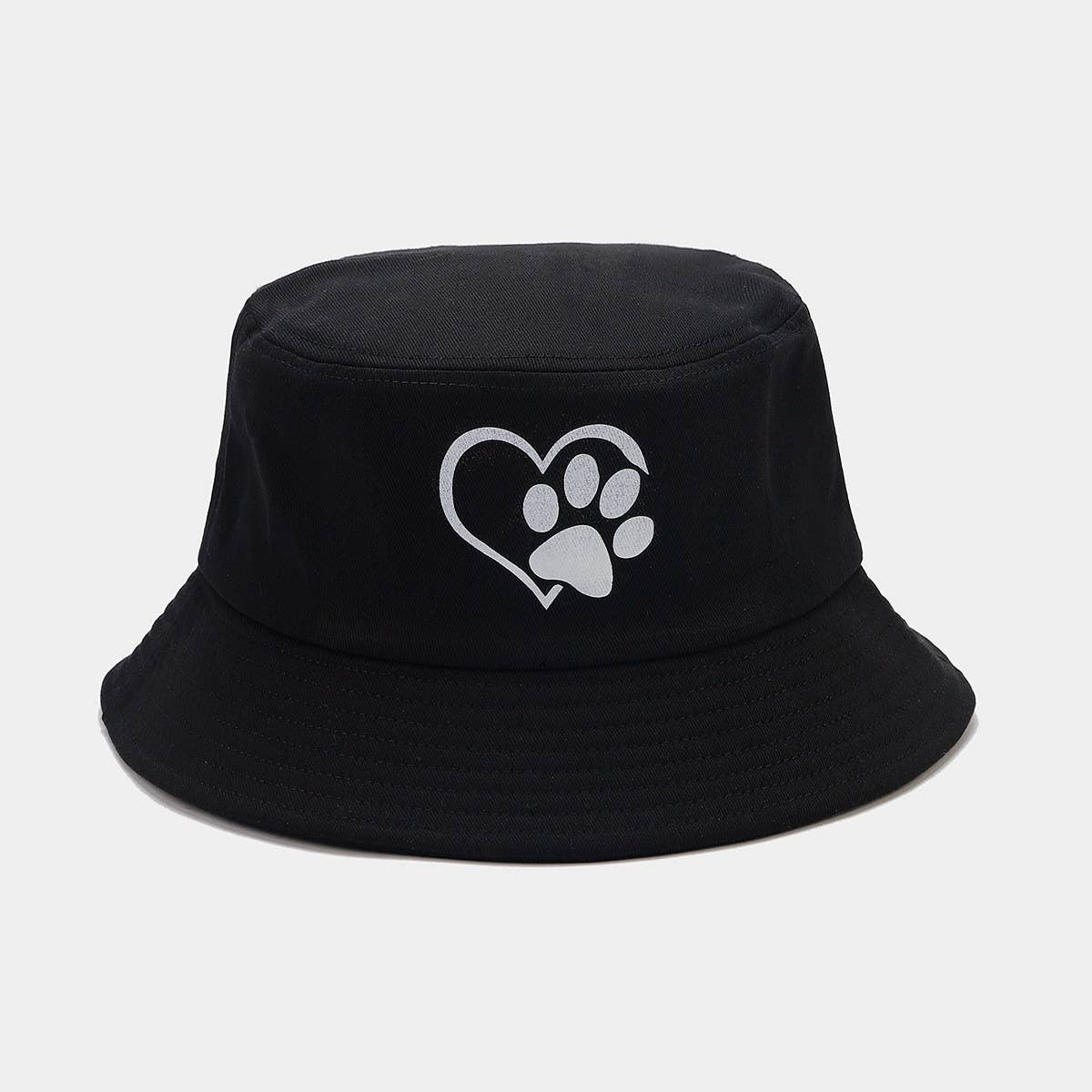 SIMPLE LOVE DOG PAW BUCKET HAT_CWAH1651