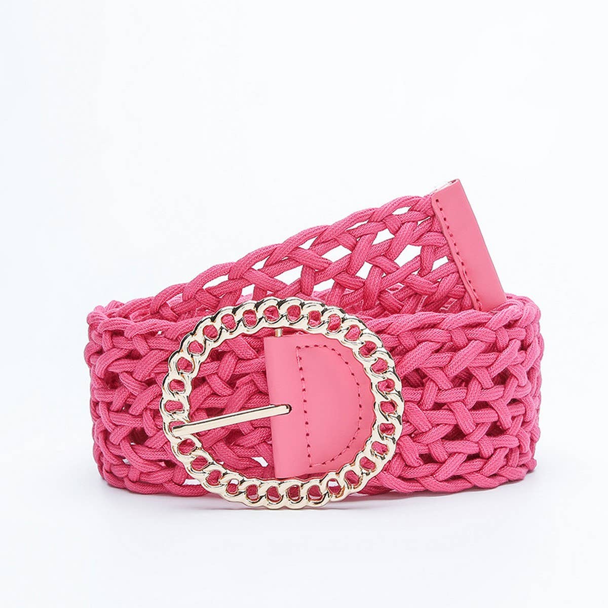 Womens Obi Braided With Large Round Buckle