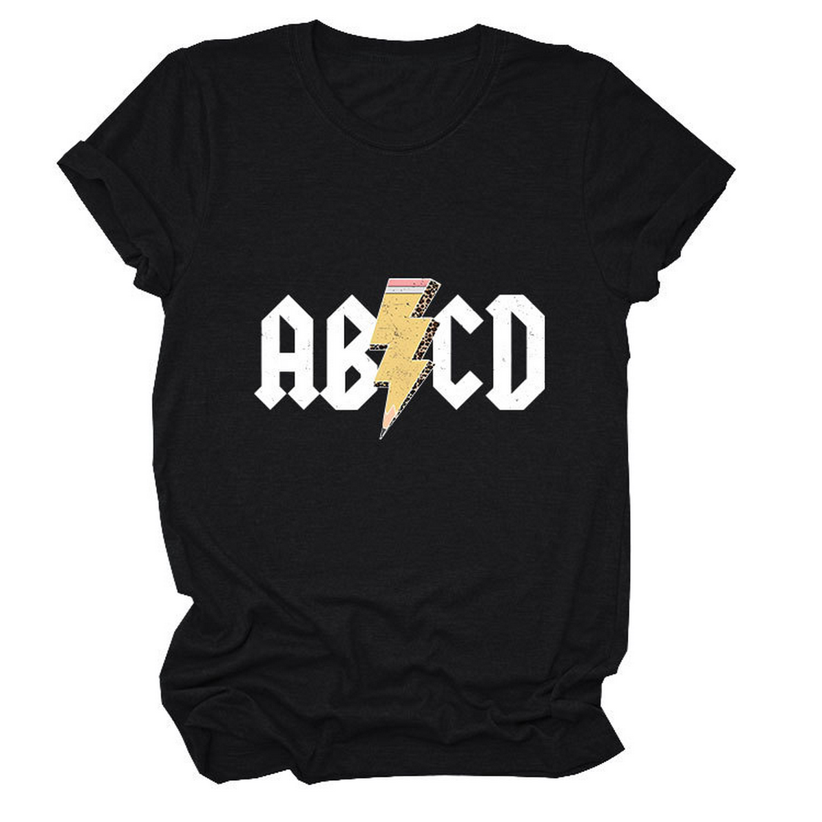 SUMMER NEW ARRIVAL PLUS SIZE TEE WITH LIGHTNING_CWTTS1476