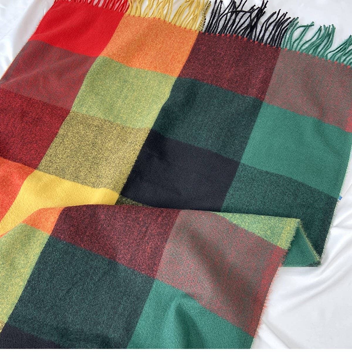 Warm Plaid Scarf Shawl For Women--Soft Winter Wrap_Cwasc1464