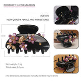 HAIR GRAB ACETATE FLOWER HAIR GRAB SHARK CLIP_CWAHA4268