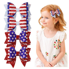 KIDS PARTY HAIR CLIPS WITH STARS AND BOWS_CWAHA6753