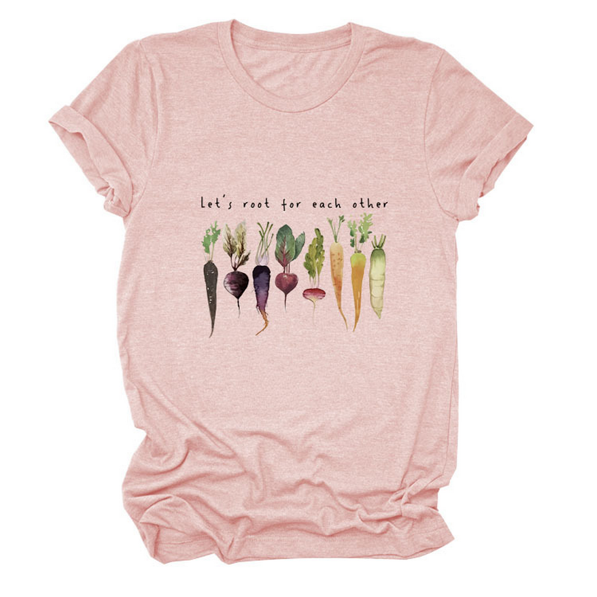 Womens Crew Neck Tee With Posi Ve Quote_Cwtts1478