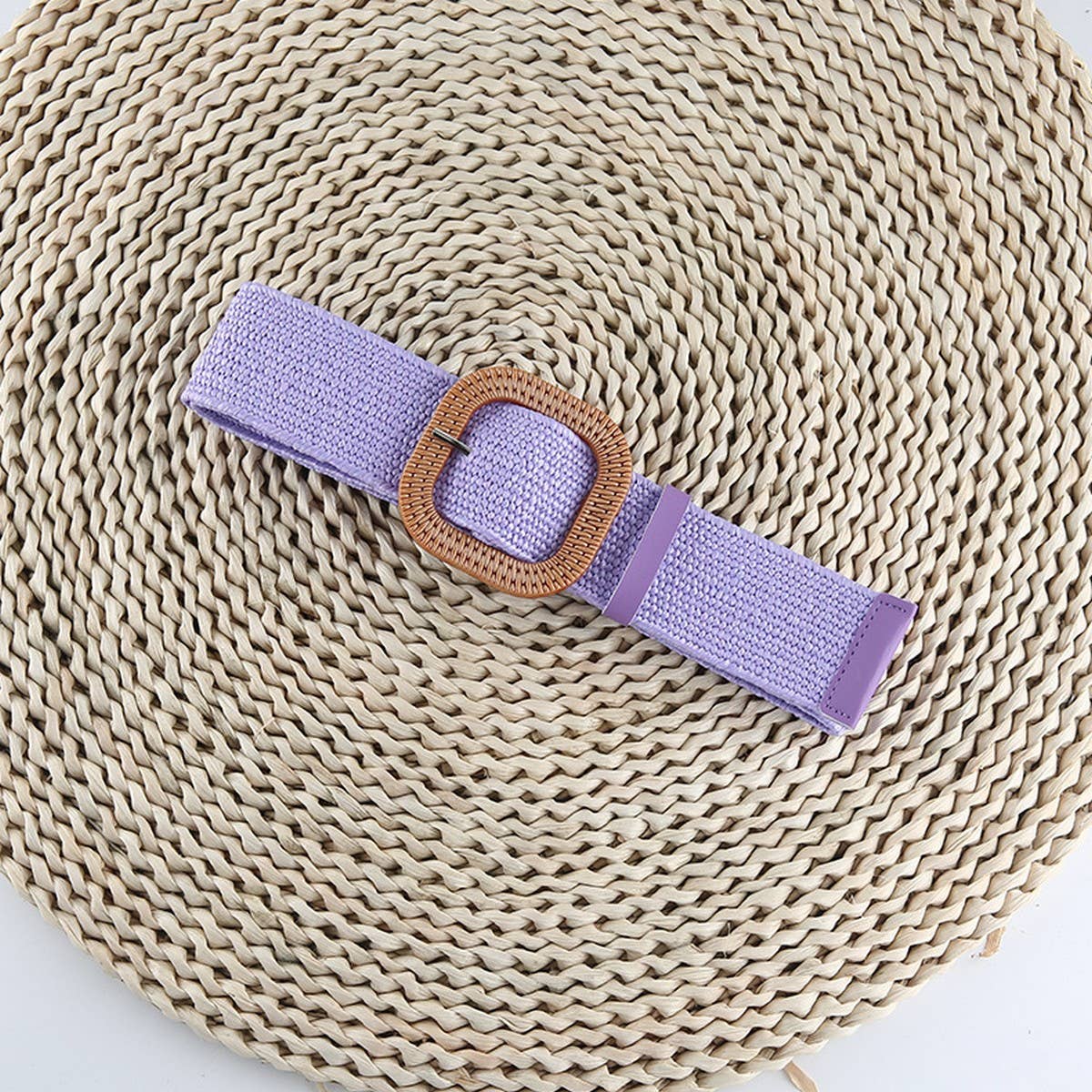 Cwabe0545_Vintage Braided Square Buckle Belt