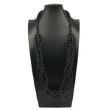 Vintage Hand-Woven Log Bead Long Necklace_Cwmm4731