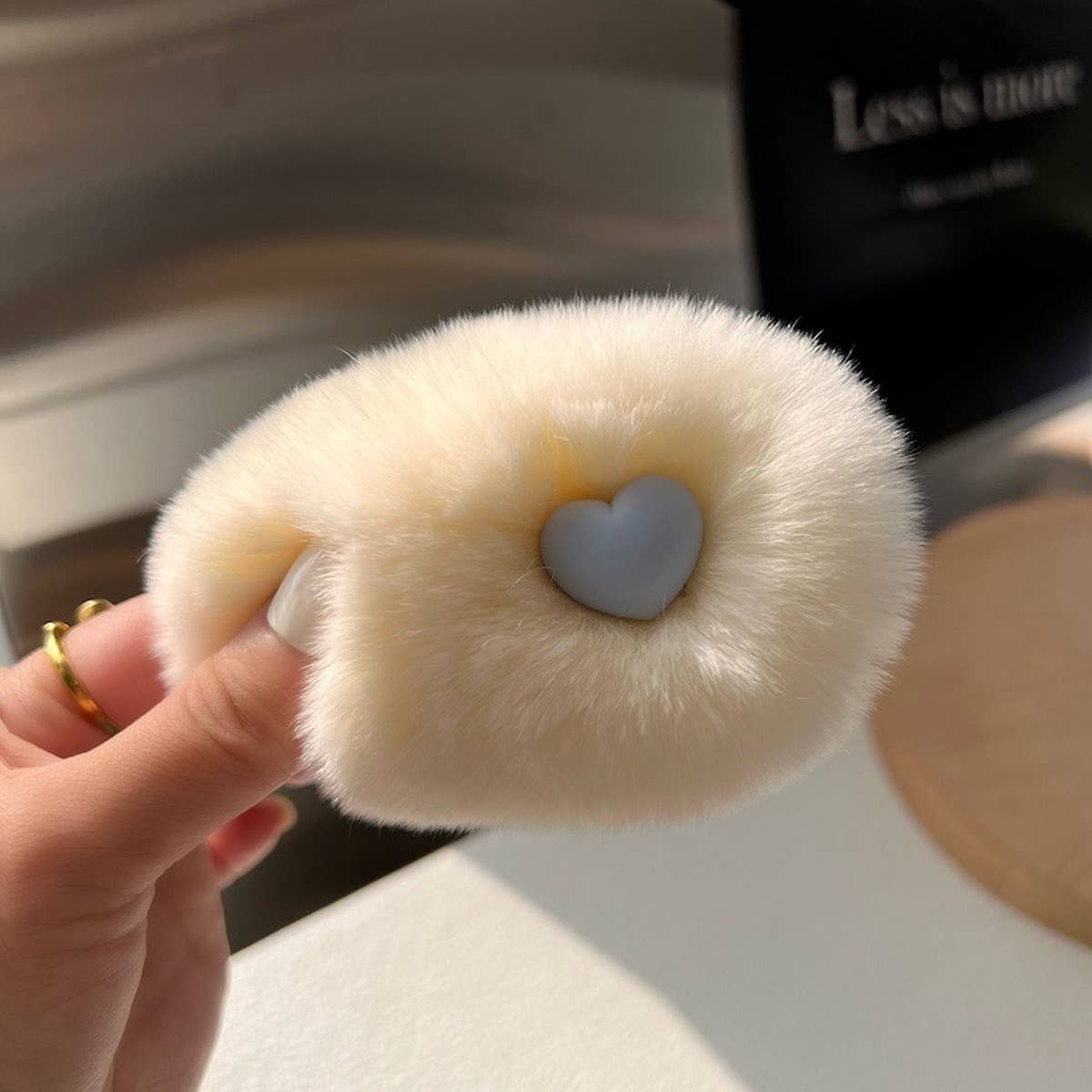 DESIGN PERSONALITY CUTE PLUSH GIRL LOVE HAIR CLIP_CWAHA3305