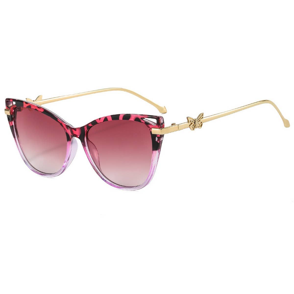 ELEGANT BUTTERFLY CAT EYE RETRO FASHION SUNGLASSES_CWASG1198