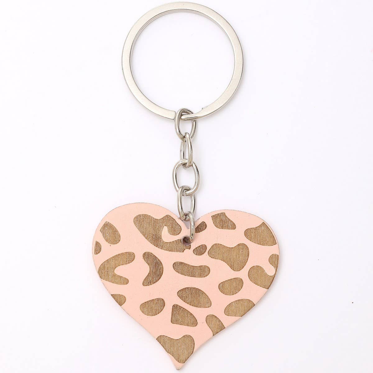 HEART SHAPED WOODEN KEYCHAIN PENDANT_CWMM0586