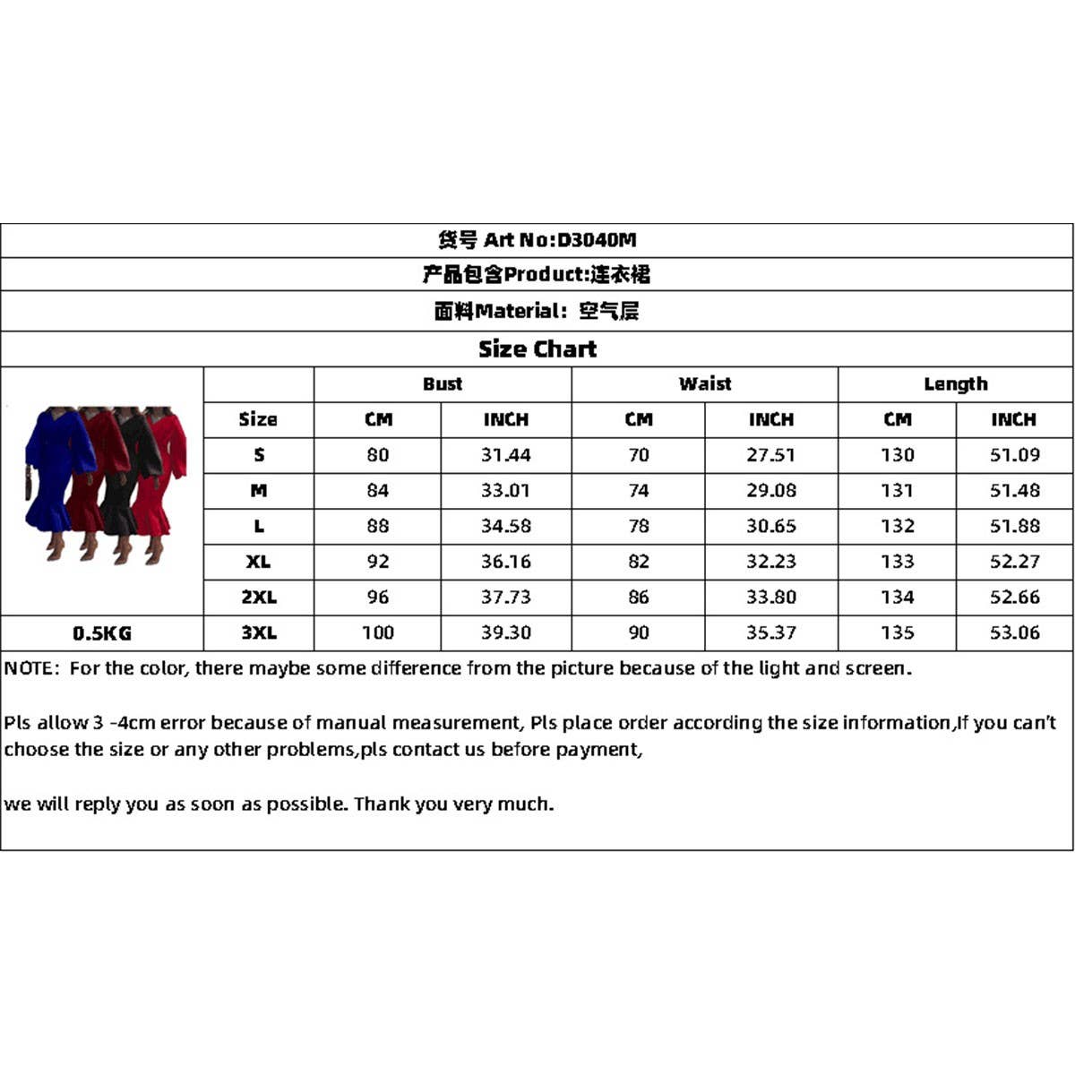 FASHION PLUS SIZE VNECK LONG SLEEVE FISHTAIL DRESS_CWDMD3671