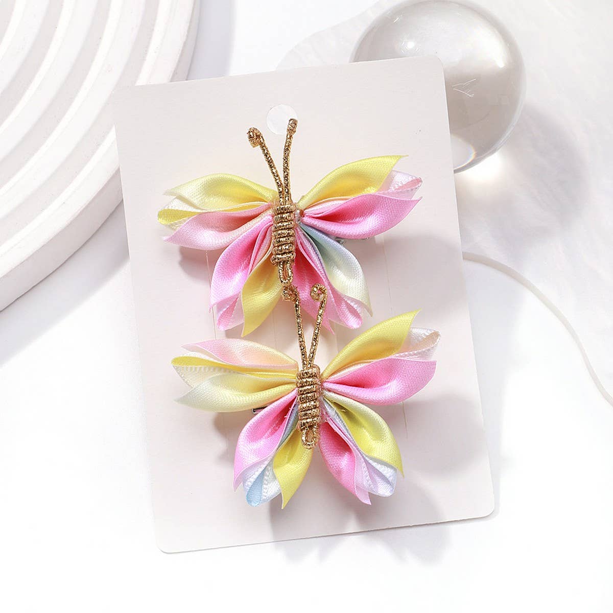 SHEER GRADIENT BUTTERFLY HAIR CLIP SET FOR GIRLS_CWAHA6746