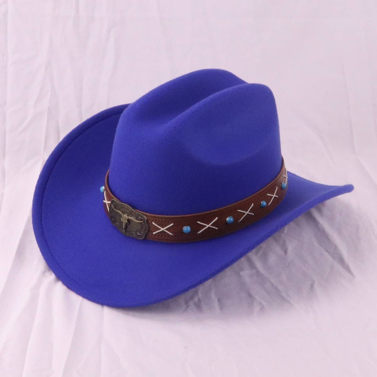 BOHO WESTERN WIDE BRIM FELT HAT FOR TRAVEL SUN_CWAH3658