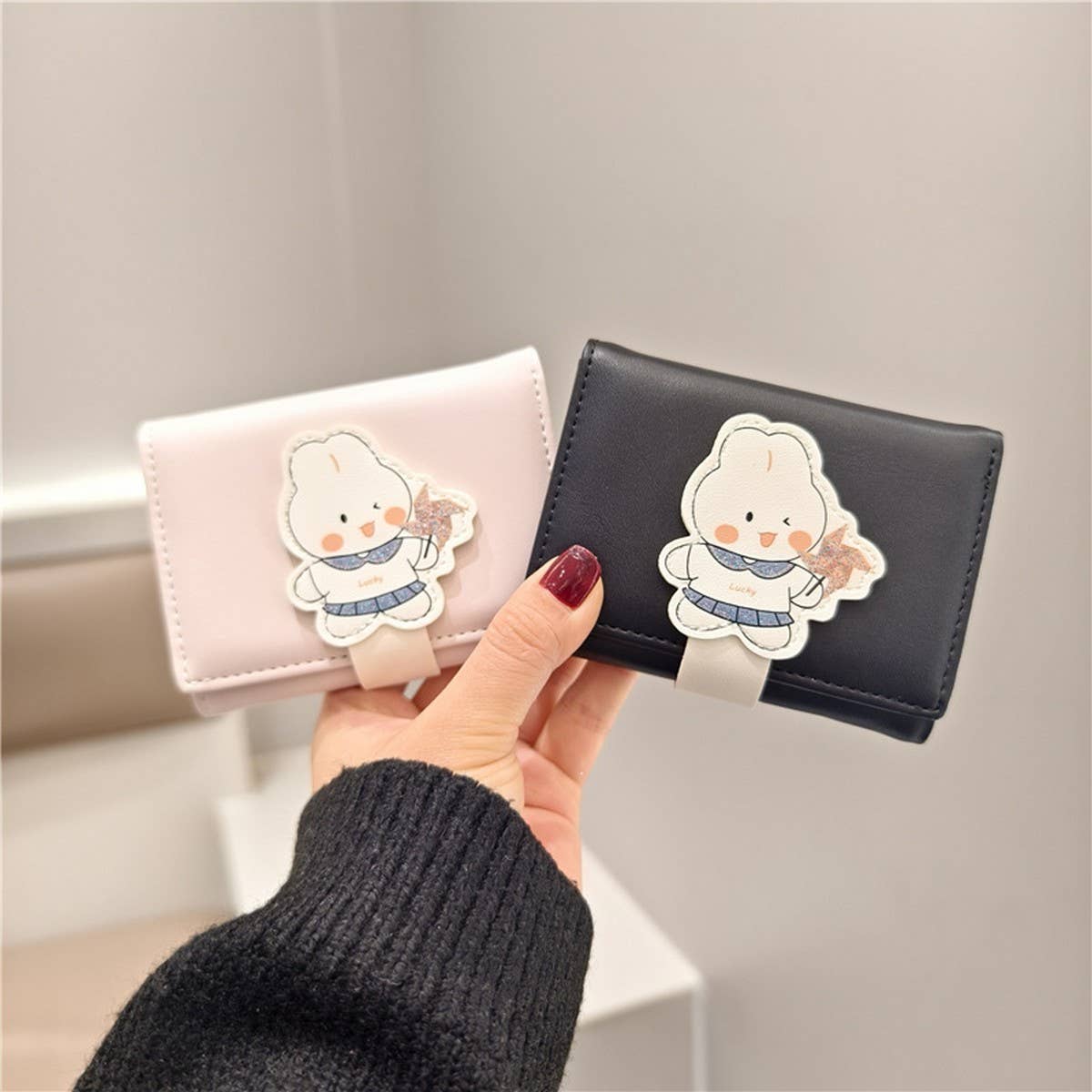 CARTOON CUTE RABBIT MINI SHORT WALLET_CWAB2557