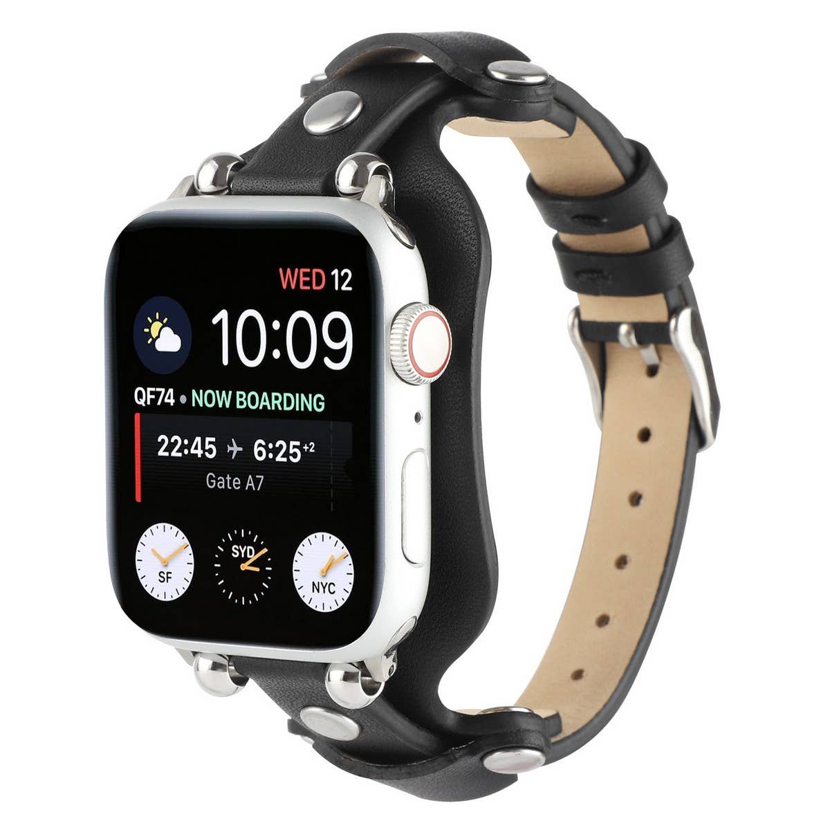 APPLE WATCH9 1 RIVET LEATHER STRAP_CWWW0044
