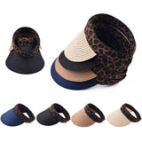 SUMMER NEW LEOPARD PRINT SUN PROTECTION STRAW HAT_CWAH1228