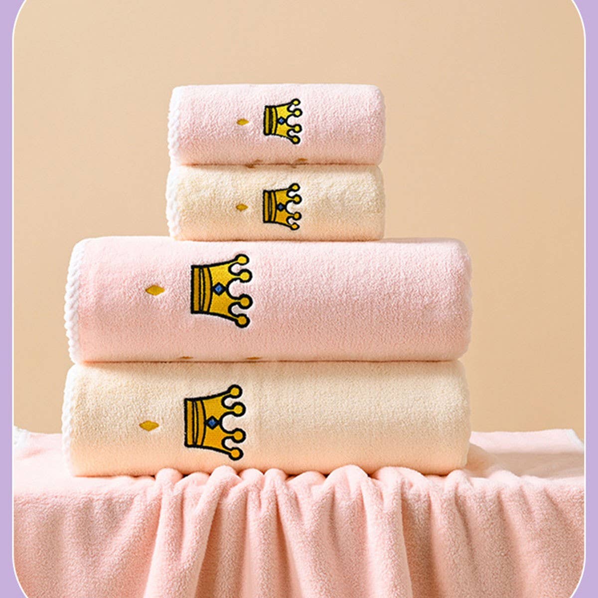 EMBROIDERED THICK CORAL FLEECE BATH TOWEL SET_CWMM2328
