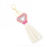 HANDMADE COTTON ROPE HEART KEYCHAIN_CWAB5074