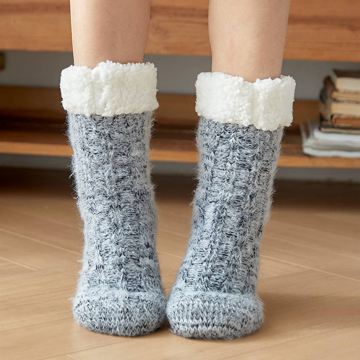 Women Plush Snow Socks Plush Indoor Slippers_Cwms0712