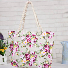Flower Patterned Fashion Casual Beach Bags_Cwab323