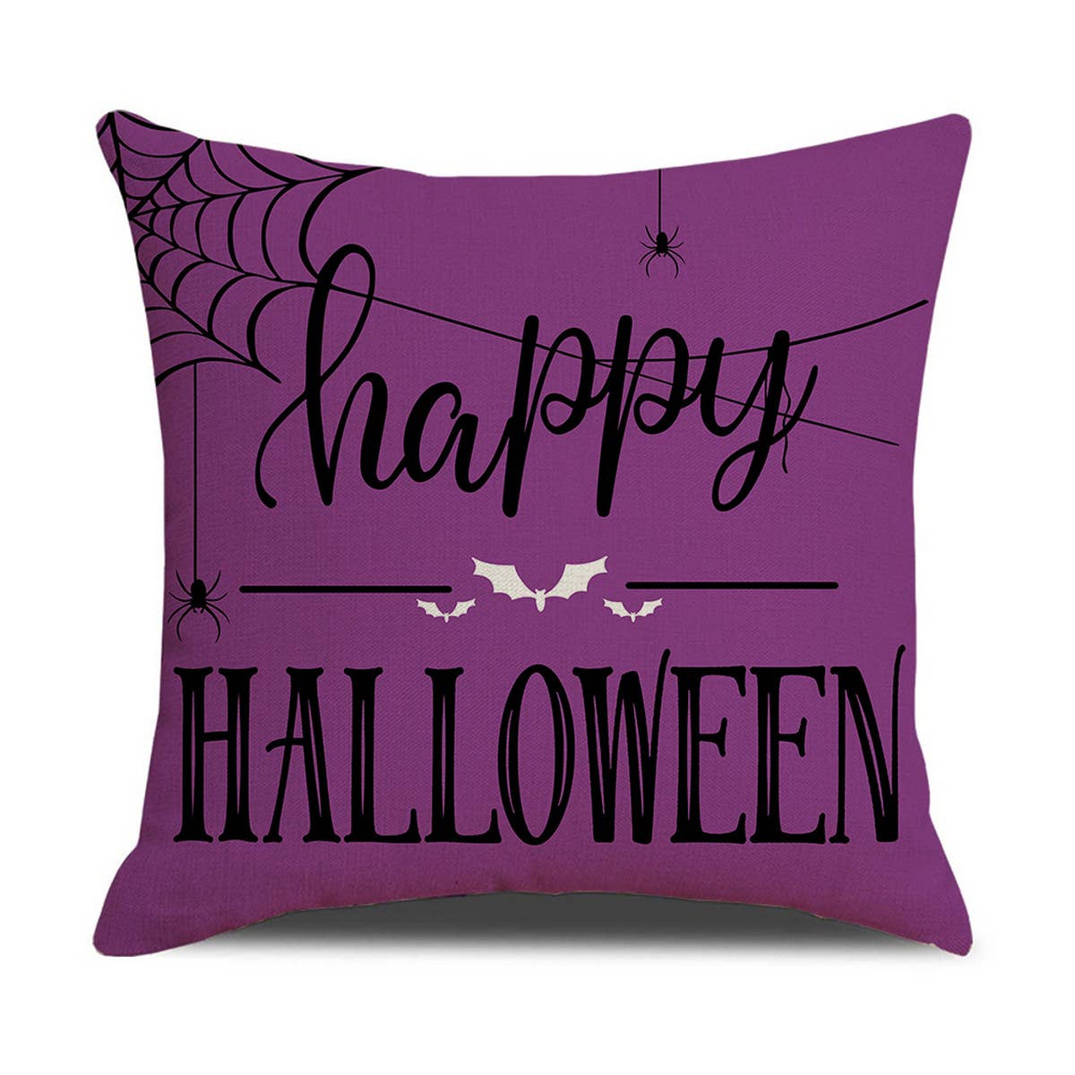 PURPLE HALLOWEEN FUNNY LETTER PRINT PILLOWCASE_CWMM1356