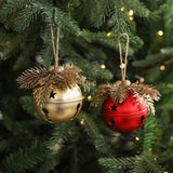 IRON GLITTER BELL PICK CHRISTMAS TREE DECORATION_CWMM9741