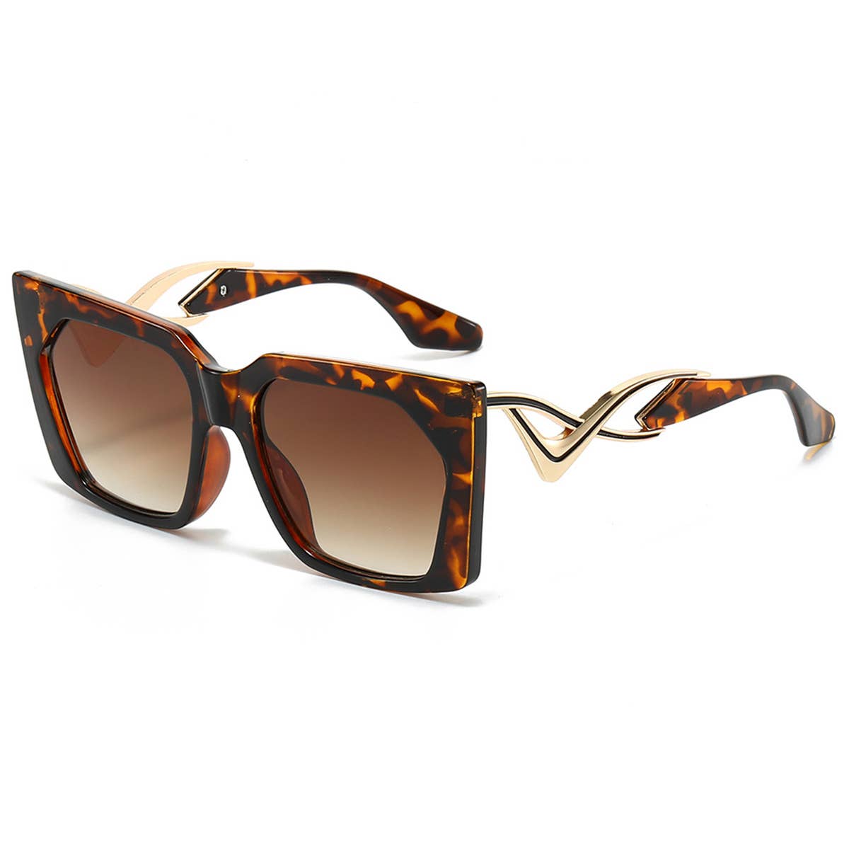 CAT EYE CURVED TEMPLE FASHION SUNGLASSES_CWASG0536