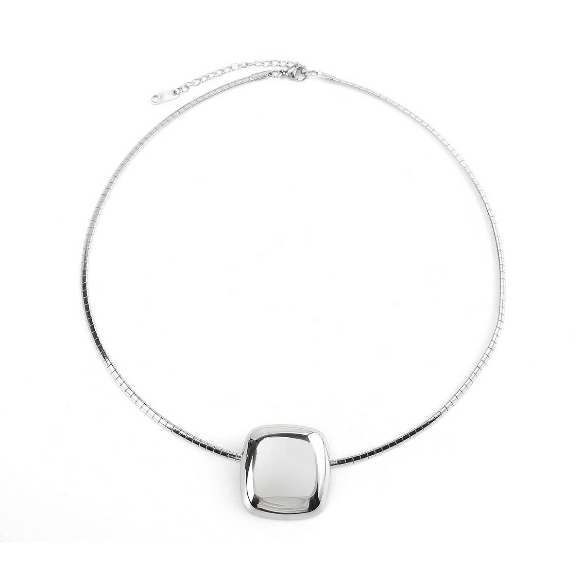 MINIMALIST 18K STEEL SQUARE NECKLACE FADE RESISTANT_CWMM8833
