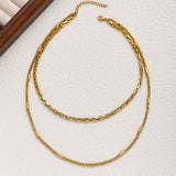 HIP HOP TUBE CHAIN DOUBLE LAYER LONG NECKLACE_CWMM3682
