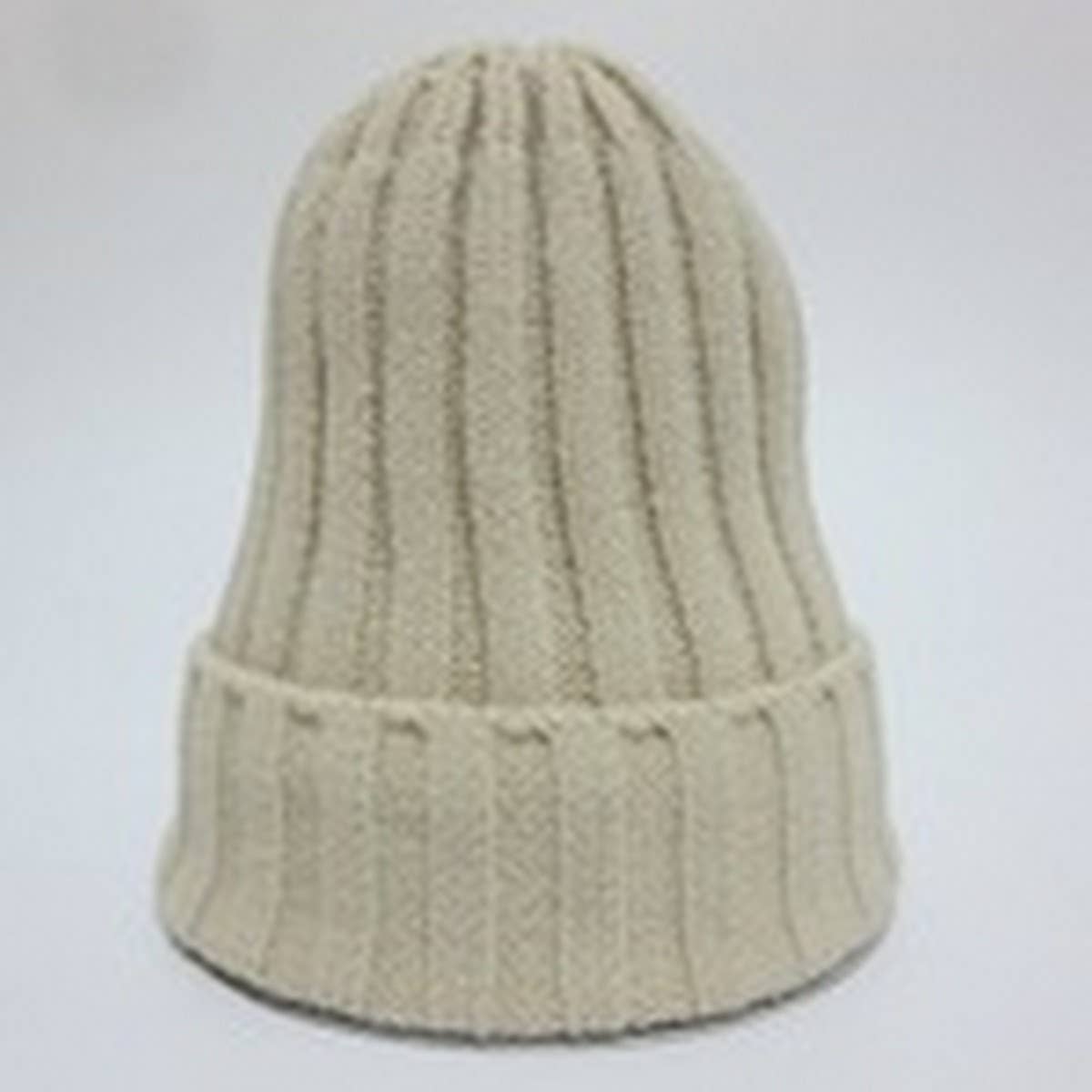 Cwah04351_Kids Solid Color Knit Beanie Hat Winter