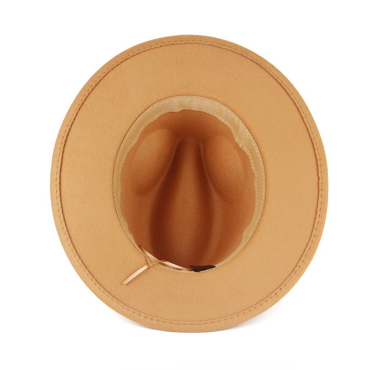 SIMPLE BELT BUCKLE FELT HAT JAZZ HAT_CWAH0751