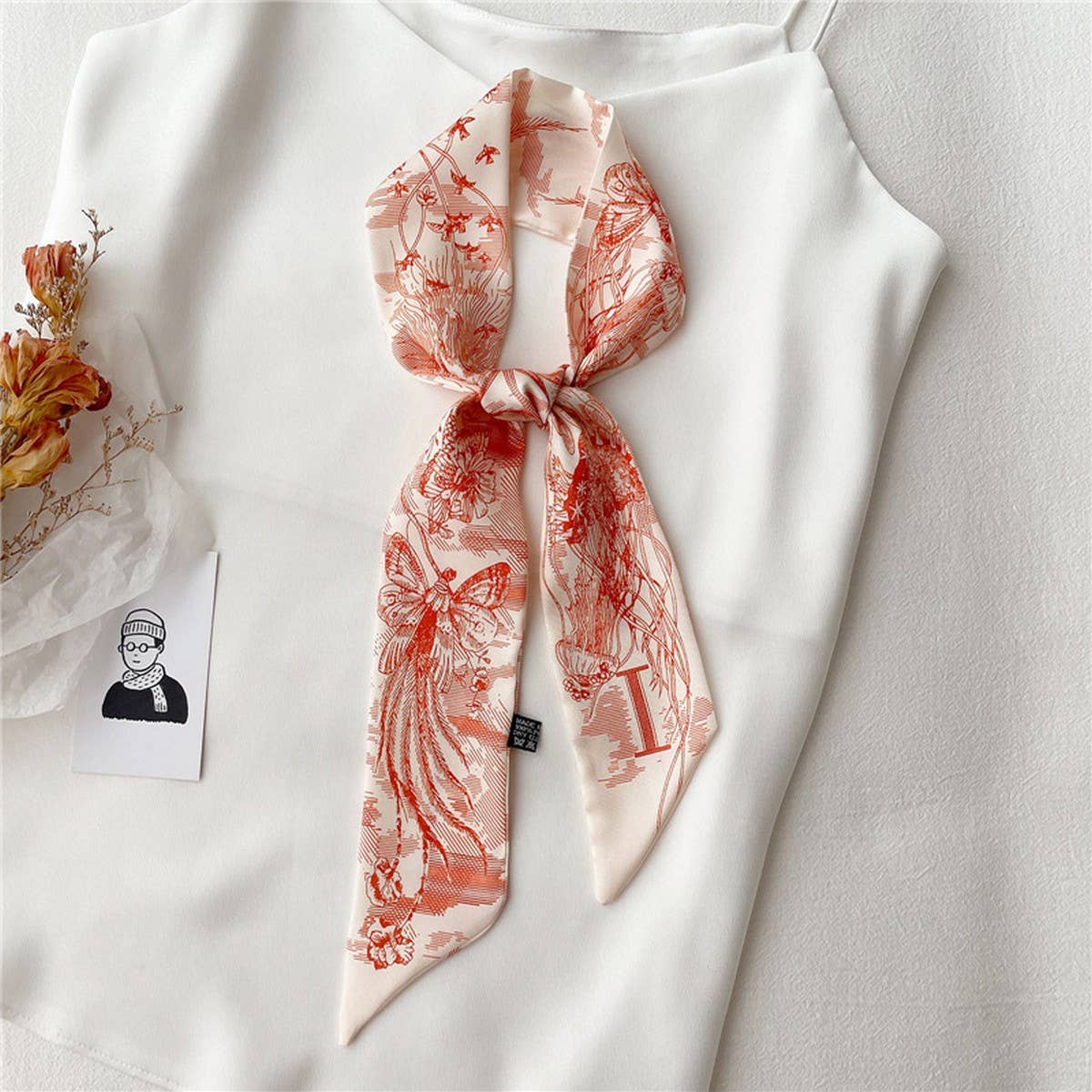 LETTER CREATIVE DOUBLE LAYER HAIRBAND HEAD SCARF_CWASC1525