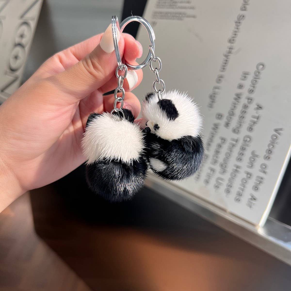 SMALL CUTE PANDA DOLL CAR KEYCHAIN PENDANT_CWMM2494