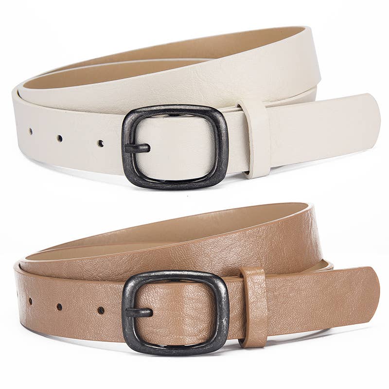 Fashionable Day-Shaped Buckle Leopard Print Belt