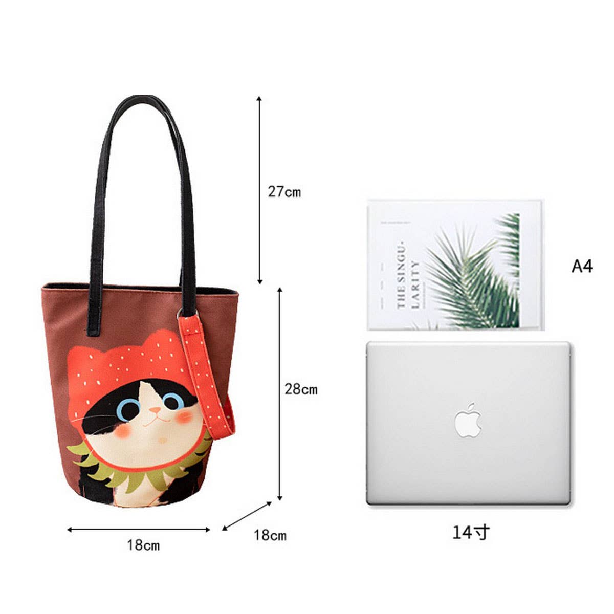 THICKENED CUTE CARTOON BUCKET BAG FOR WORK_CWAB5603