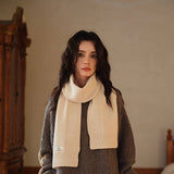 100% WOOL SOLID STRIPED KNIT SCARF UNISEX_CWASC2333