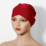 FASHION CRYSTAL LINEN TWO LAYER CROSS HEADSCARF_CWASC2458