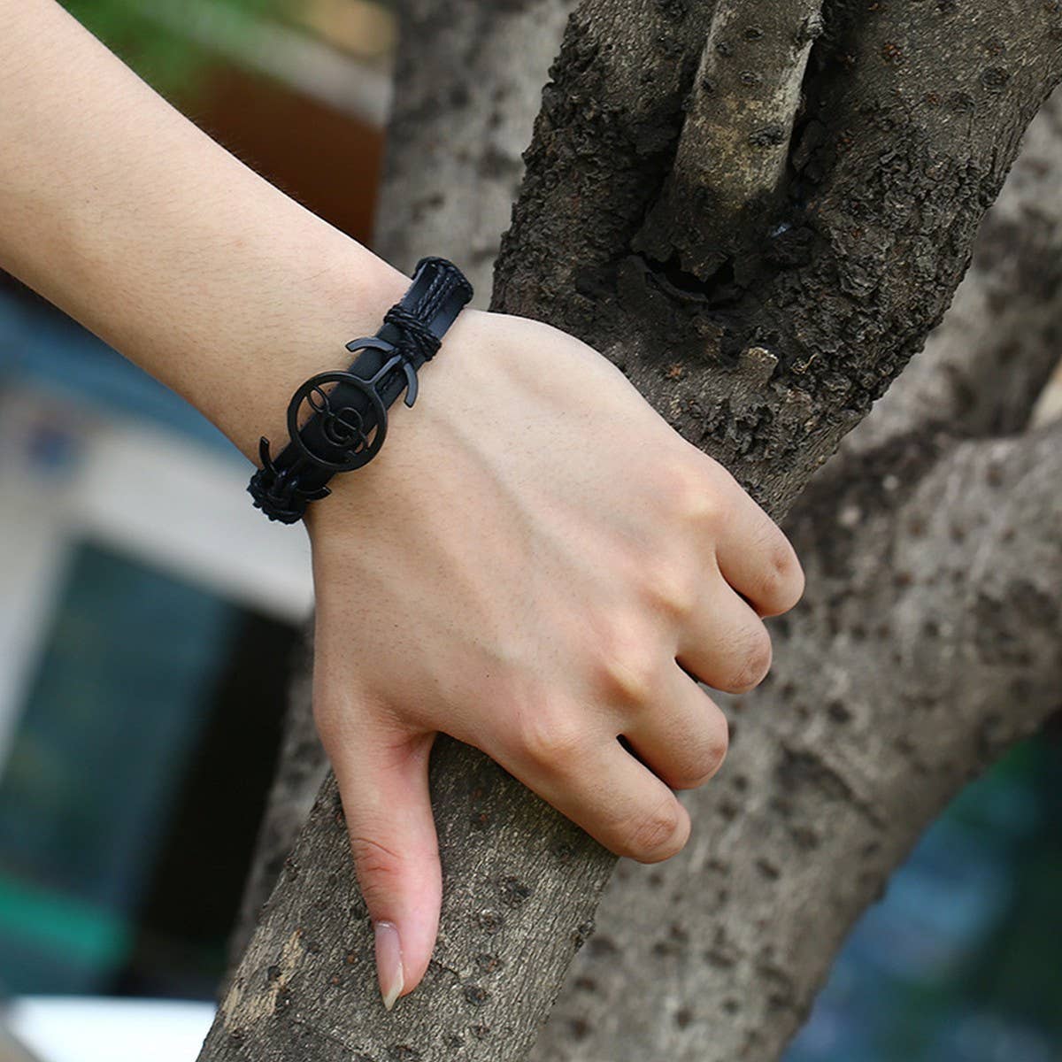 NEW MUSICAL NOTE BRAIDED LEATHER BRACELET_CWMM4524