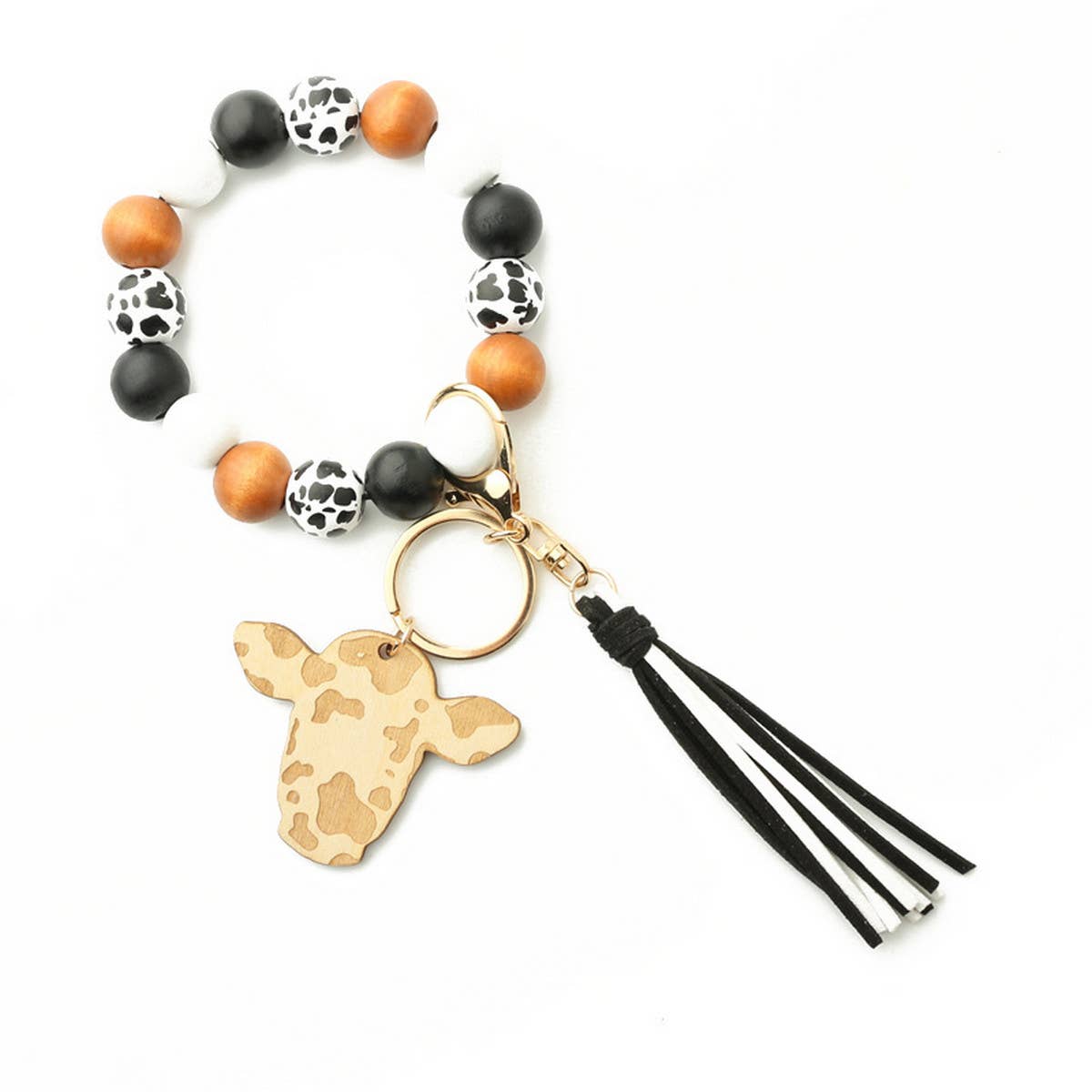 Western New Tassel Bracelet Bull Head Keychain_Cwmm1285