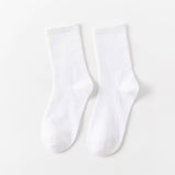 Versatile Solid Color Casual Mid-Calf Socks_Cwms0905