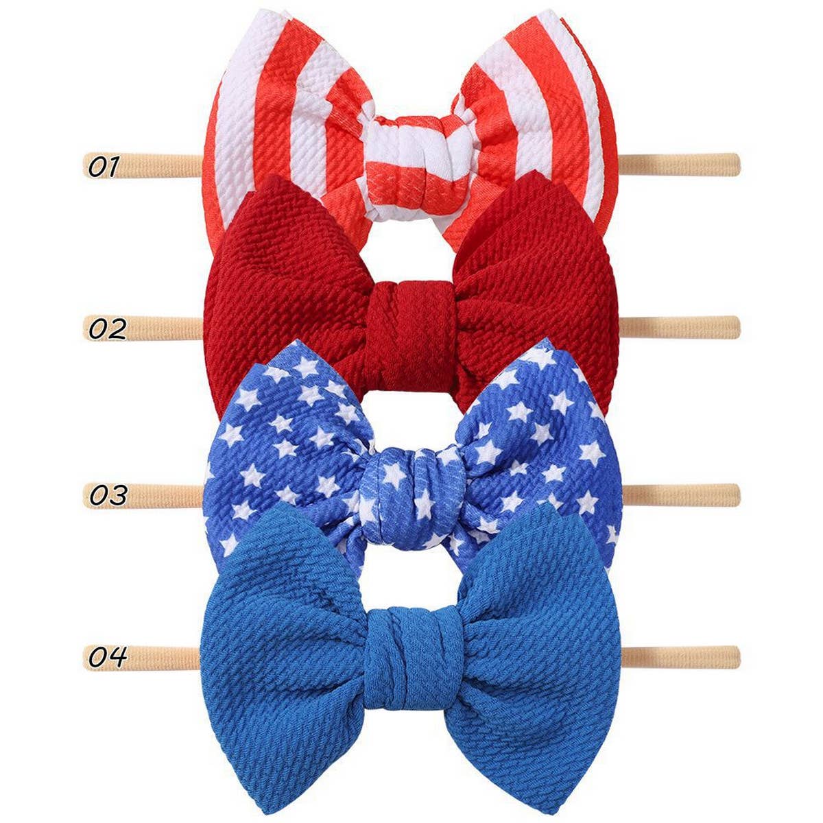 STRIPED CHILDRENS HAIRBAND BOW HAIR ROPE_CWAHA2351