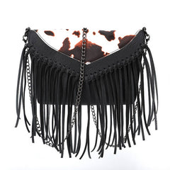 Cwab4565_Leopard Print Tassel Chain Shoulder Bag