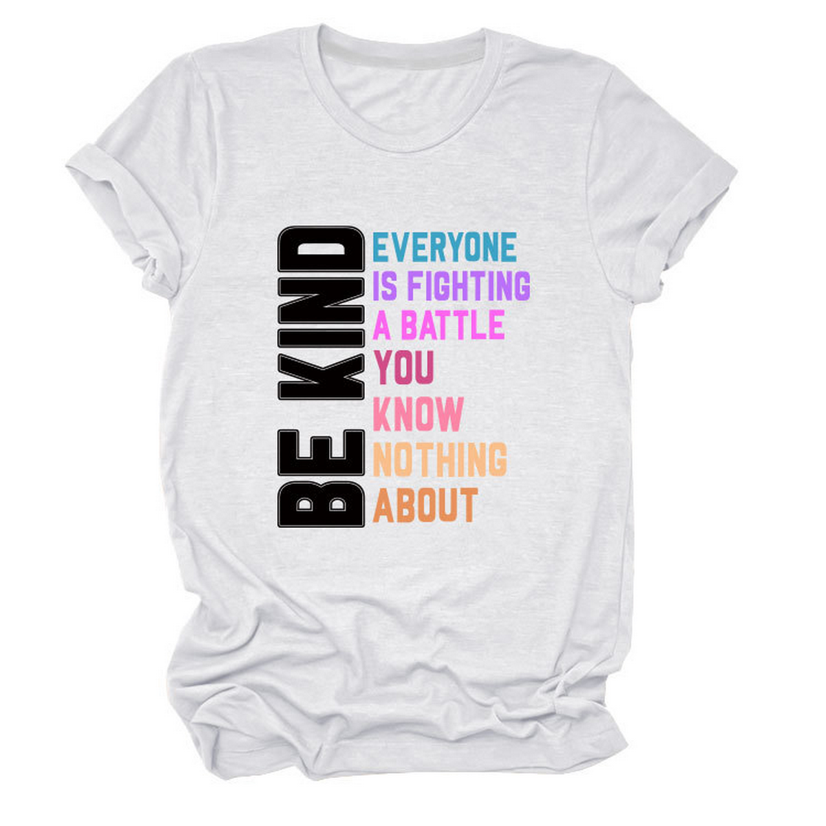 Trendy Womens Tee With Kindness Slogan