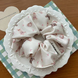 CREAMY SWEET CARTOON PRINT HAIR SCRUNCHIES_CWAHA2804