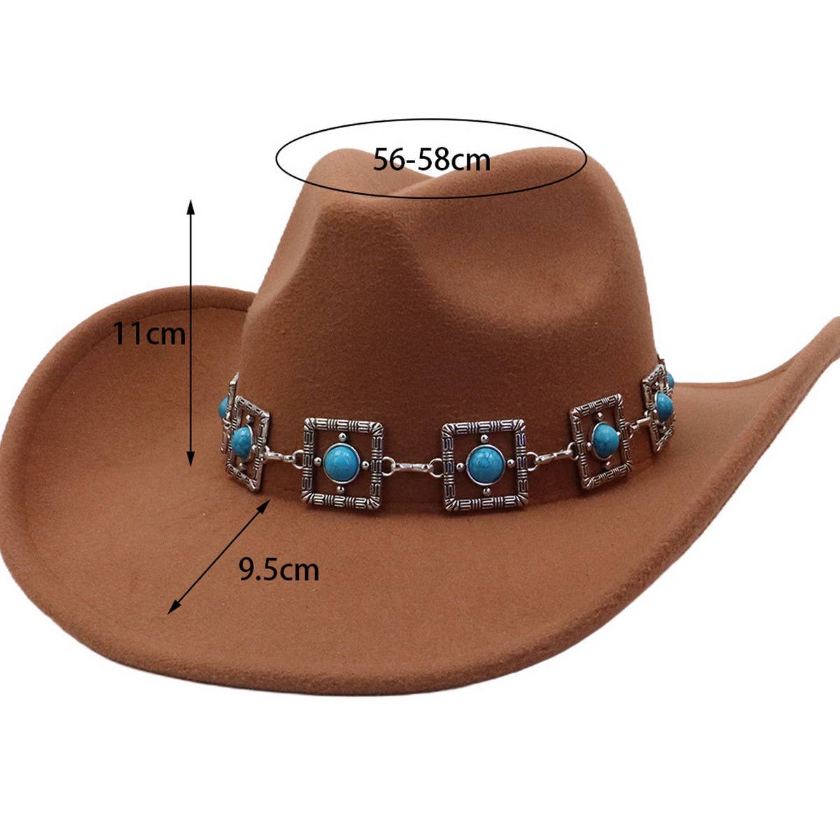 Unisex Cowboy Fedora Hat Ethnic Style_Cwah04445
