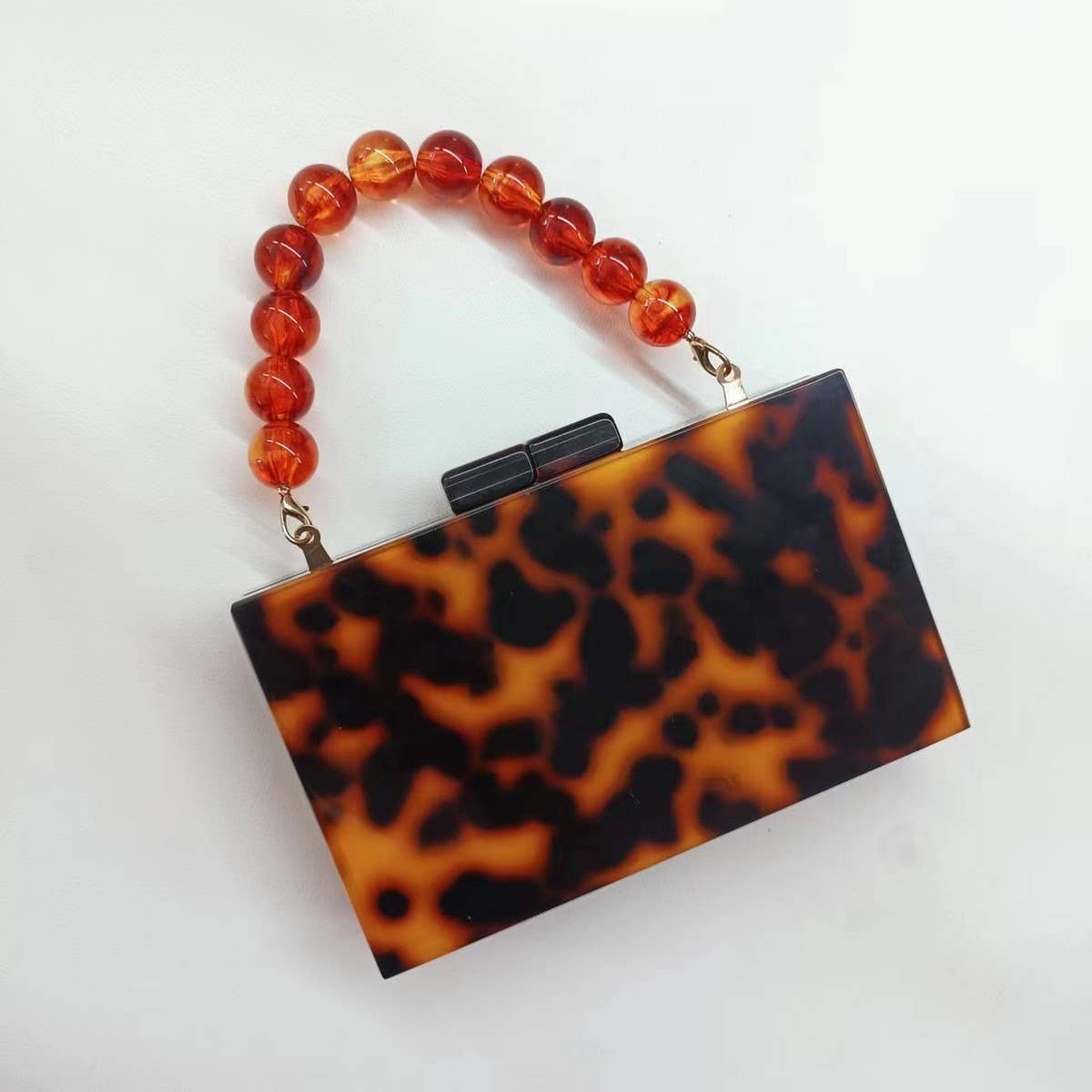Pearl Acrylic Beaded Clutch Wedding Wrist Evening_Cwab5892