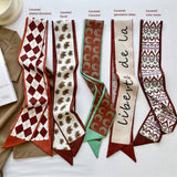 RETRO GEOMETRIC PRINT STRIPED SCARF_CWASC0709