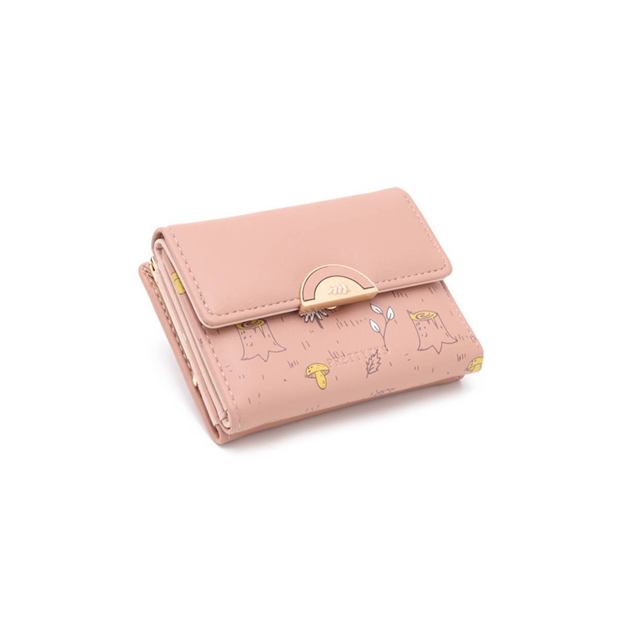 Spring Print 3-Fold Coin Clip Mini Wallet_Cwab06262
