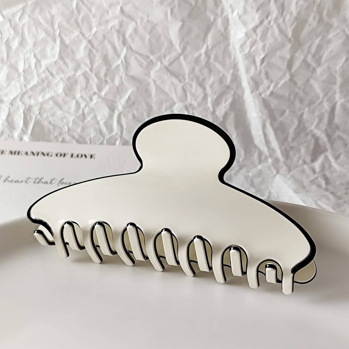 Elegant Acetate Hair Claw ? Pure Color_Cwaha07172
